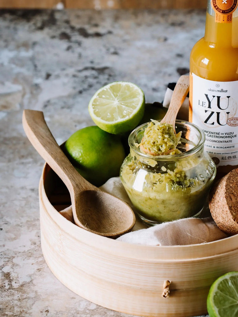 Condiment japonais à base de citron vert et Le Yuzu