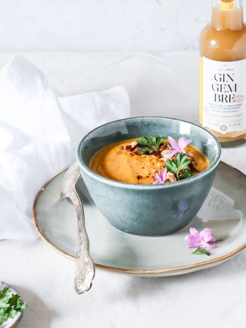 Un velouté de carottes epicé avec Le Gingembre