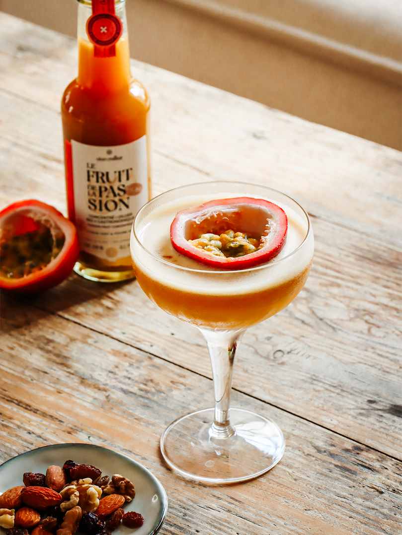 Virgin pornstar martini - mocktail Alain Milliat avec le Fruit de la Passion