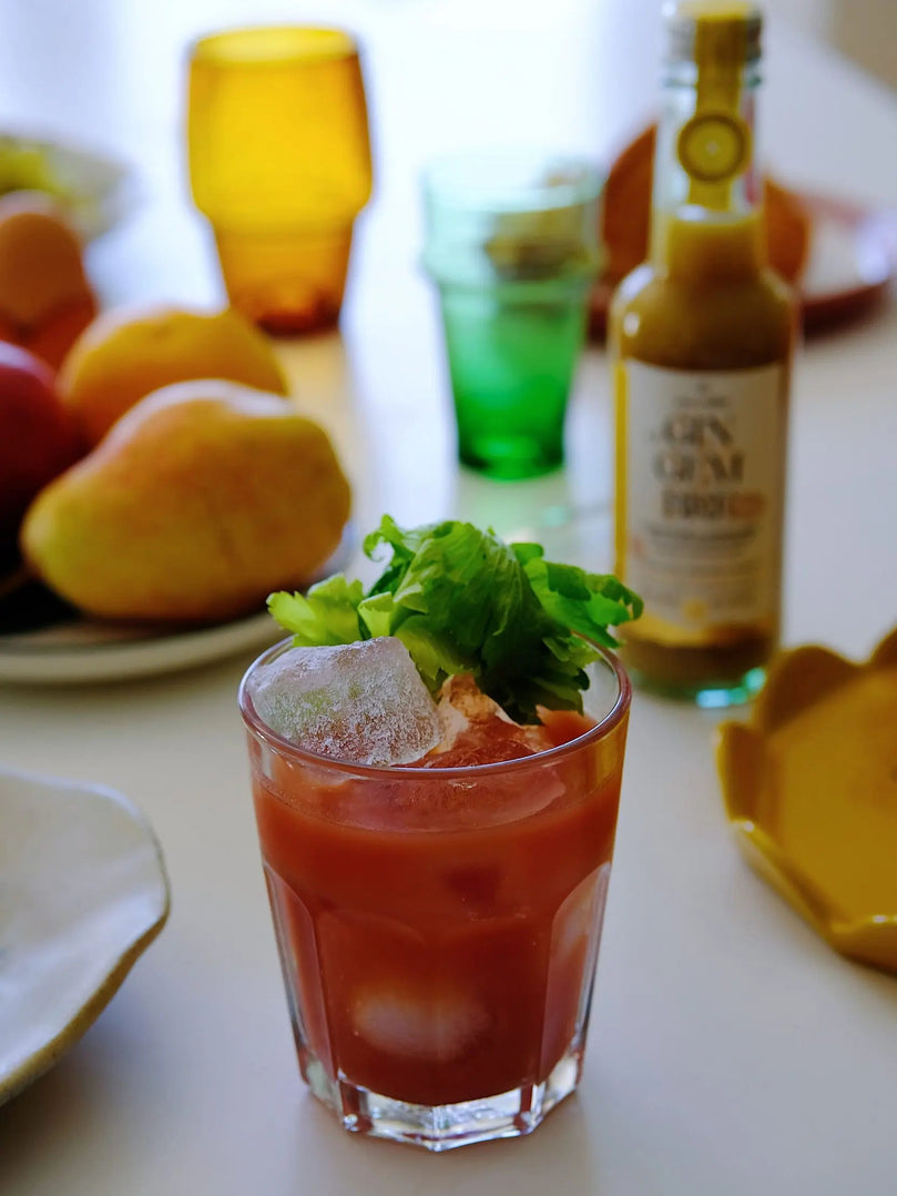 Une revisite du classique bloody mary, où le gingembre apporte chaleur et puissance