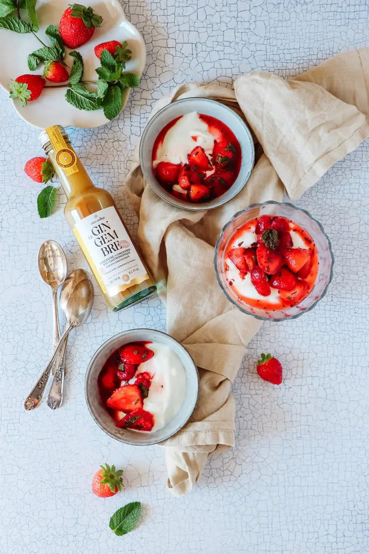 Recette de salade de fraise pimenté d'une touche de gingembre