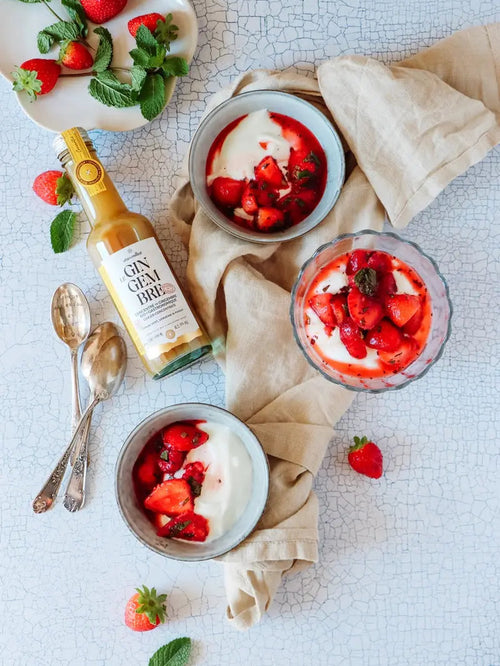 Recette de salade de fraise pimenté d'une touche de gingembre