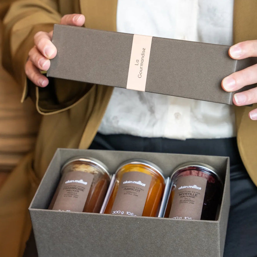 La Gourmandise <p>Coffret Confitures 3x300g</p> Alain Milliat